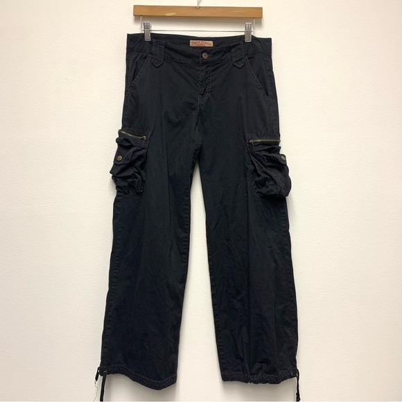 Paris Blues Pants - Vintage 90s Paris Blues Baggy Paratrooper Cargo Pants Size 5‎ Grunge Skater Punk